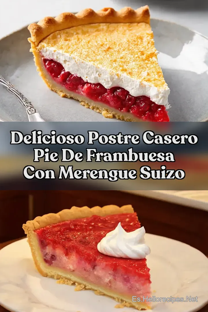 Delicioso Postre Casero Pie de Frambuesa con Merengue Suizo