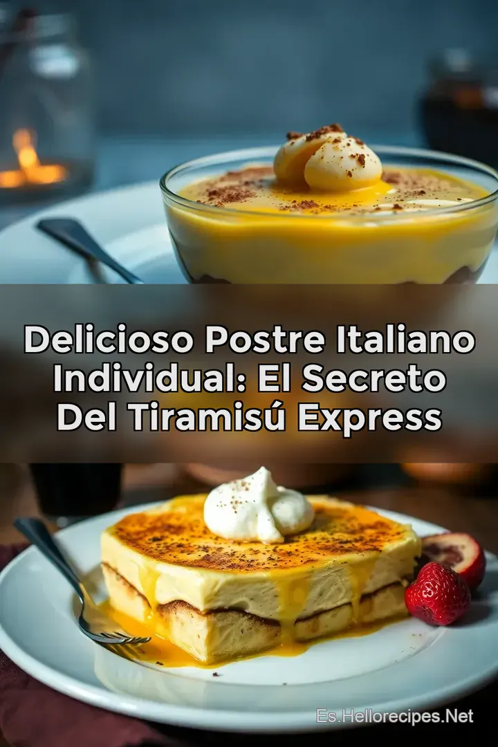 Delicioso Postre Italiano Individual: El Secreto Del Tiramis&uacute; Express