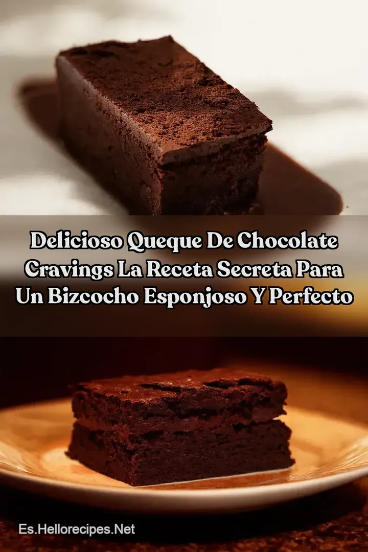 Delicioso Queque de Chocolate Cravings La receta secreta para un bizcocho esponjoso y perfecto