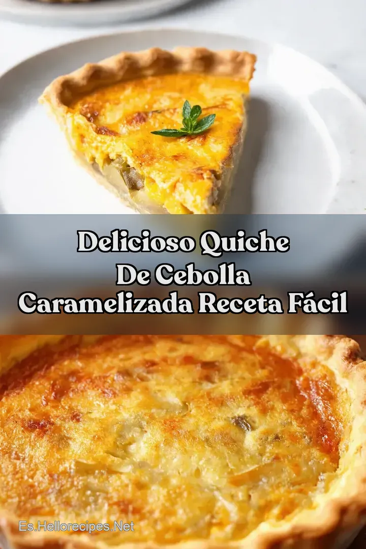 Delicioso Quiche de Cebolla Caramelizada Receta F&aacute;cil