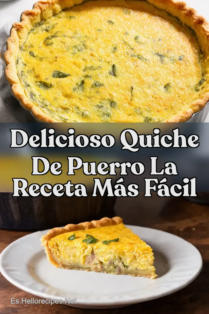 Delicioso Quiche de Puerro La Receta M&aacute;s F&aacute;cil