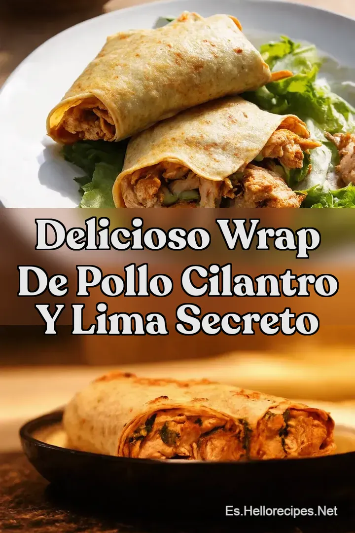 Delicioso Wrap de Pollo Cilantro y Lima Secreto