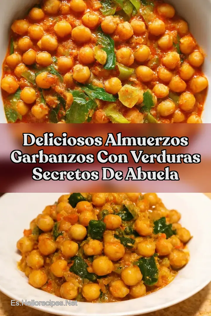 Deliciosos Almuerzos Garbanzos Con Verduras Secretos de Abuela