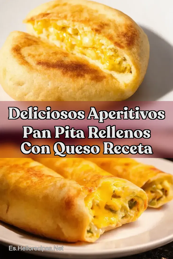 Deliciosos Aperitivos Pan Pita Rellenos con Queso Receta