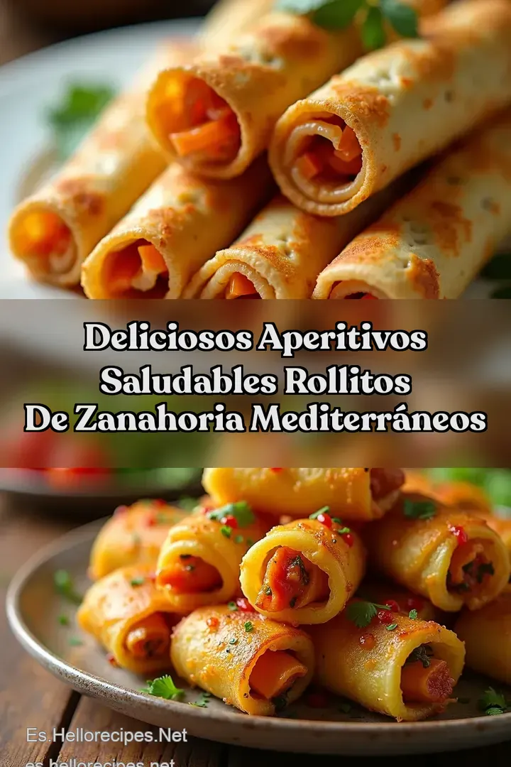 Deliciosos Aperitivos Saludables Rollitos de Zanahoria Mediterr&aacute;neos