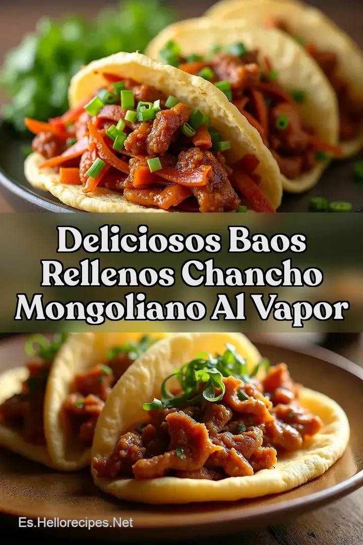 Deliciosos Baos Rellenos Chancho Mongoliano al Vapor