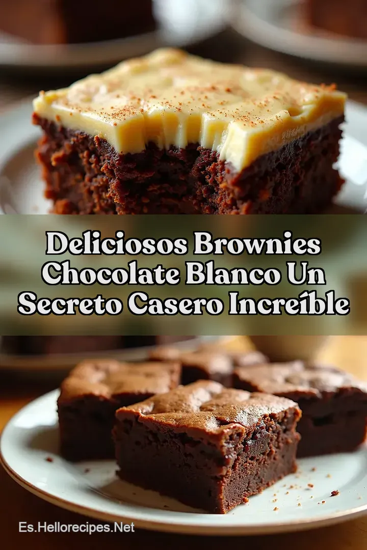 Deliciosos Brownies chocolate blanco Un Secreto Casero Incre&iacute;ble