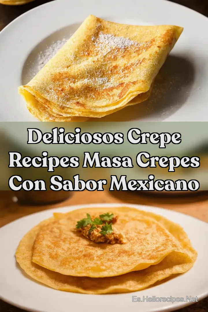 Deliciosos Crepe Recipes Masa Crepes con Sabor Mexicano
