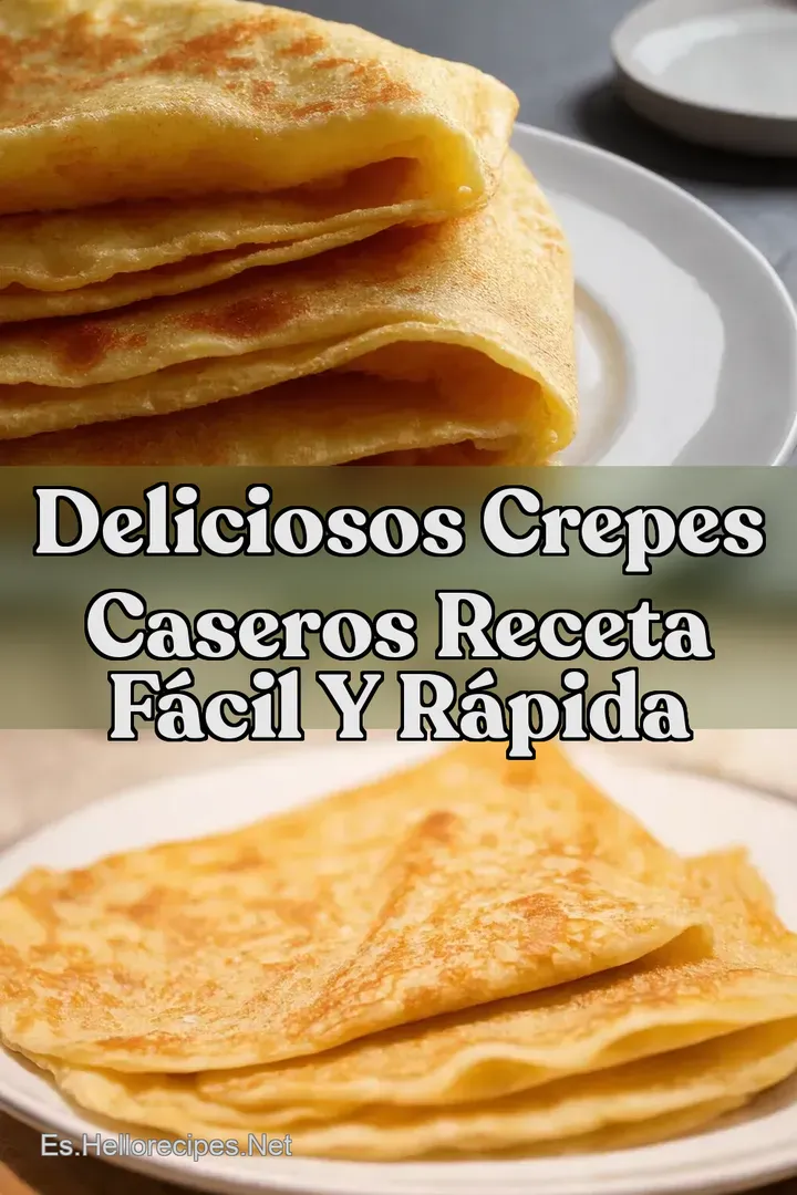 Deliciosos Crepes Caseros Receta F&aacute;cil y R&aacute;pida