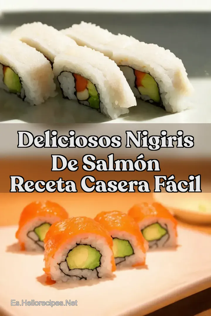 Deliciosos Nigiris de Salm&oacute;n Receta Casera F&aacute;cil