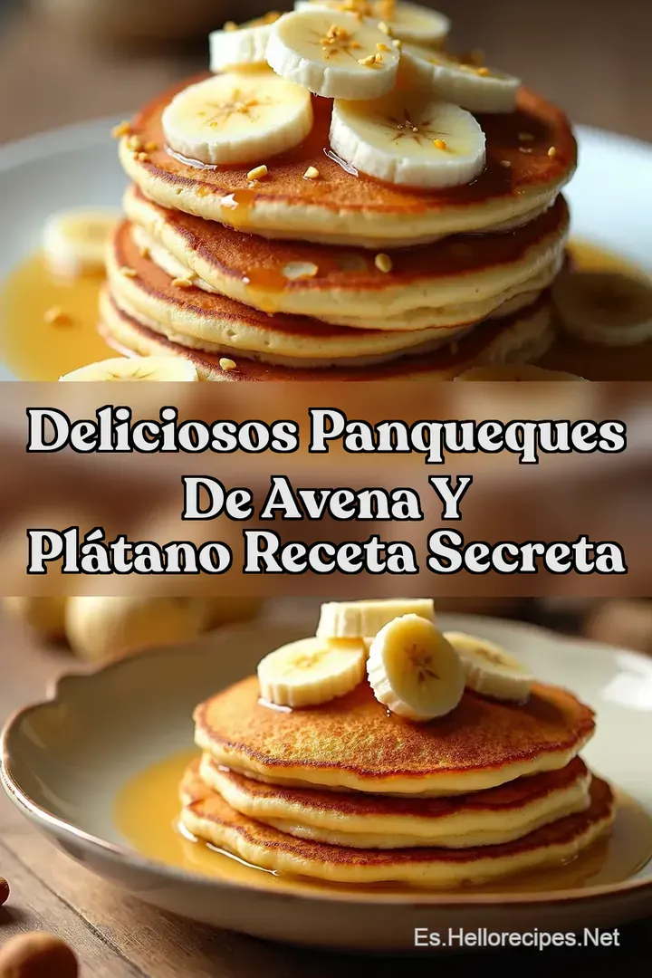 Deliciosos Panqueques de Avena y Pl&aacute;tano Receta Secreta
