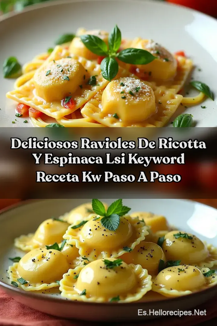 Deliciosos Ravioles de Ricotta y Espinaca LSI keyword Receta kw paso a paso