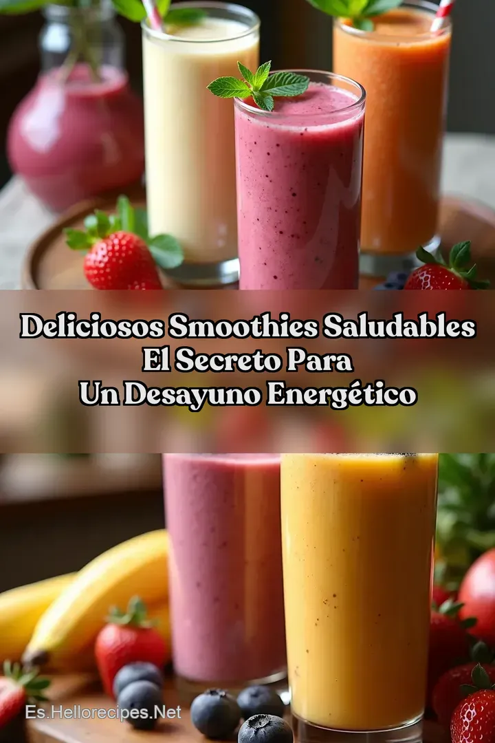 Deliciosos Smoothies Saludables El Secreto para un Desayuno Energ&eacute;tico