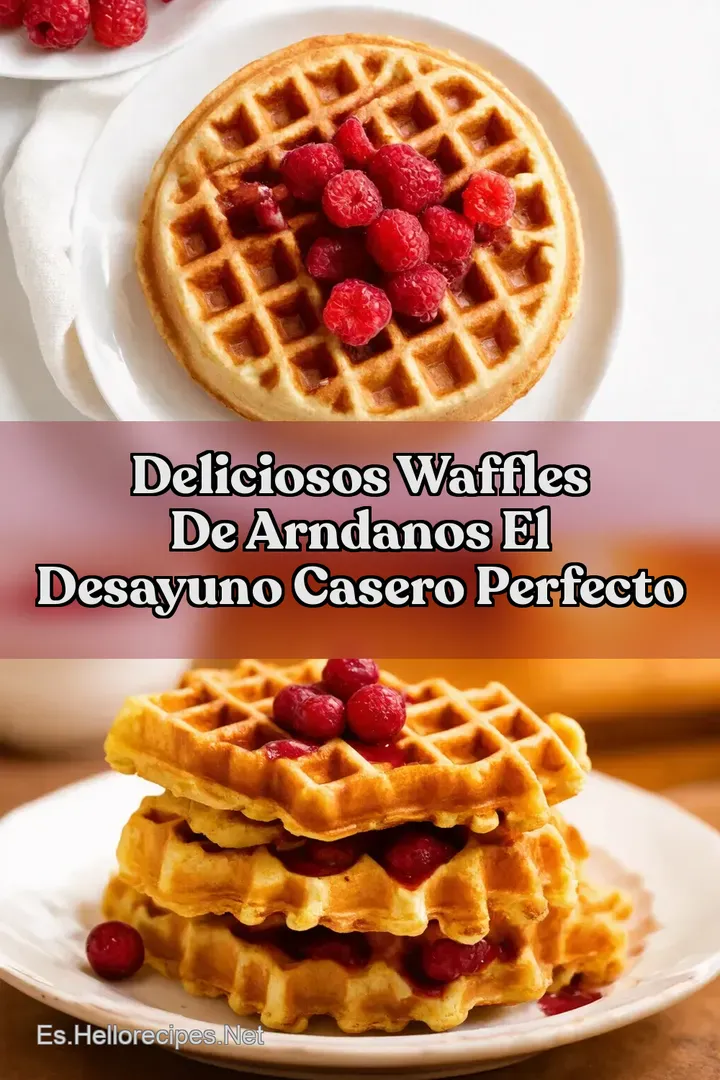 Deliciosos Waffles de arndanos El Desayuno Casero Perfecto