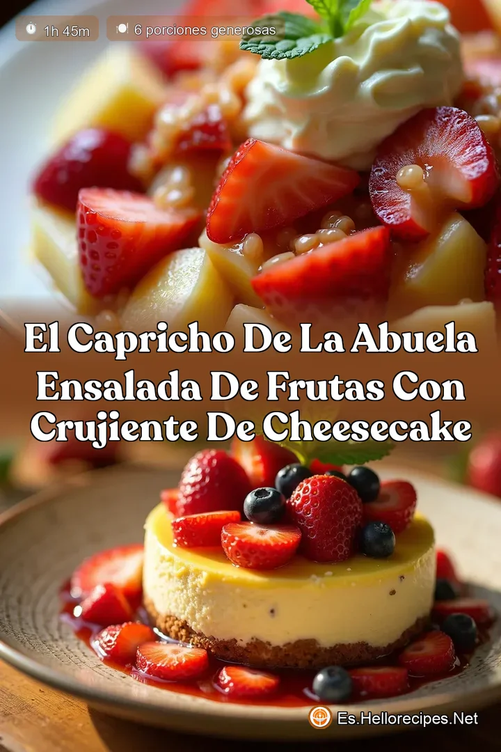 El Capricho de la Abuela Ensalada de Frutas con Crujiente de Cheesecake
