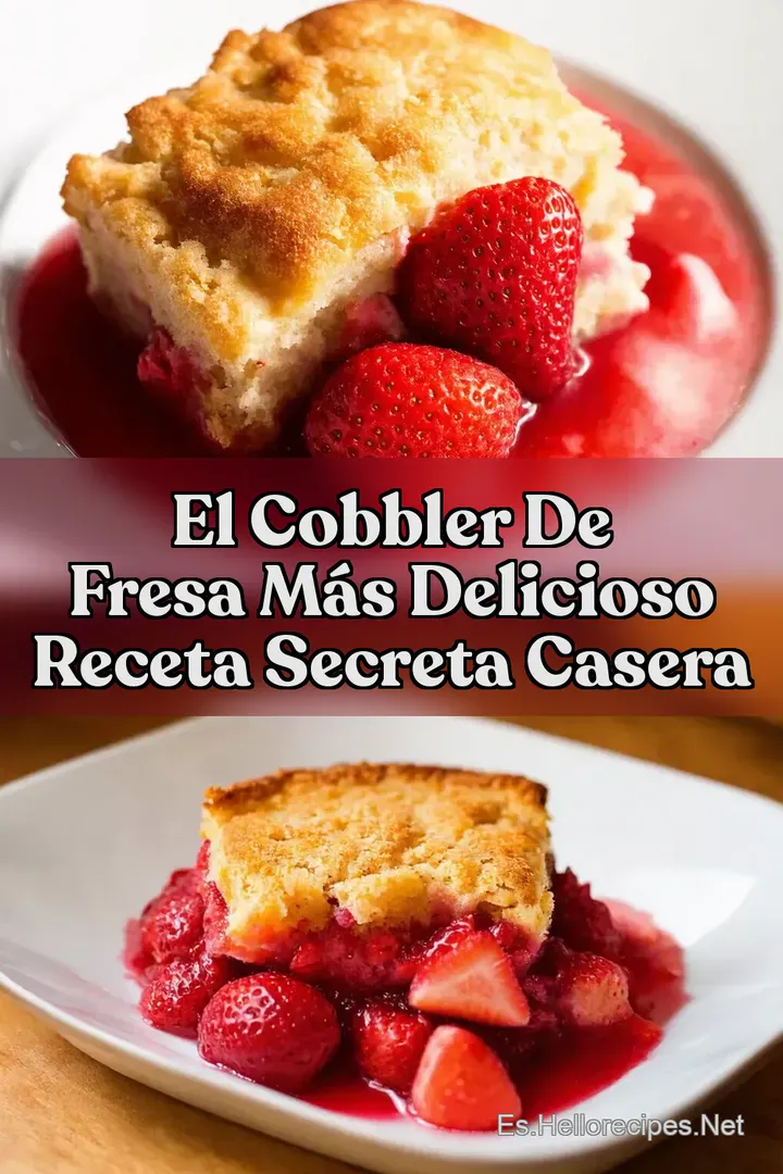 El Cobbler de Fresa M&aacute;s Delicioso Receta Secreta Casera