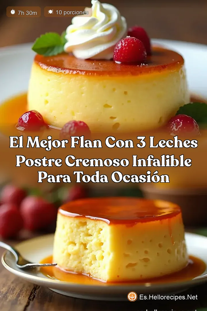 El Mejor Flan con 3 Leches Postre Cremoso Infalible para Toda Ocasi&oacute;n