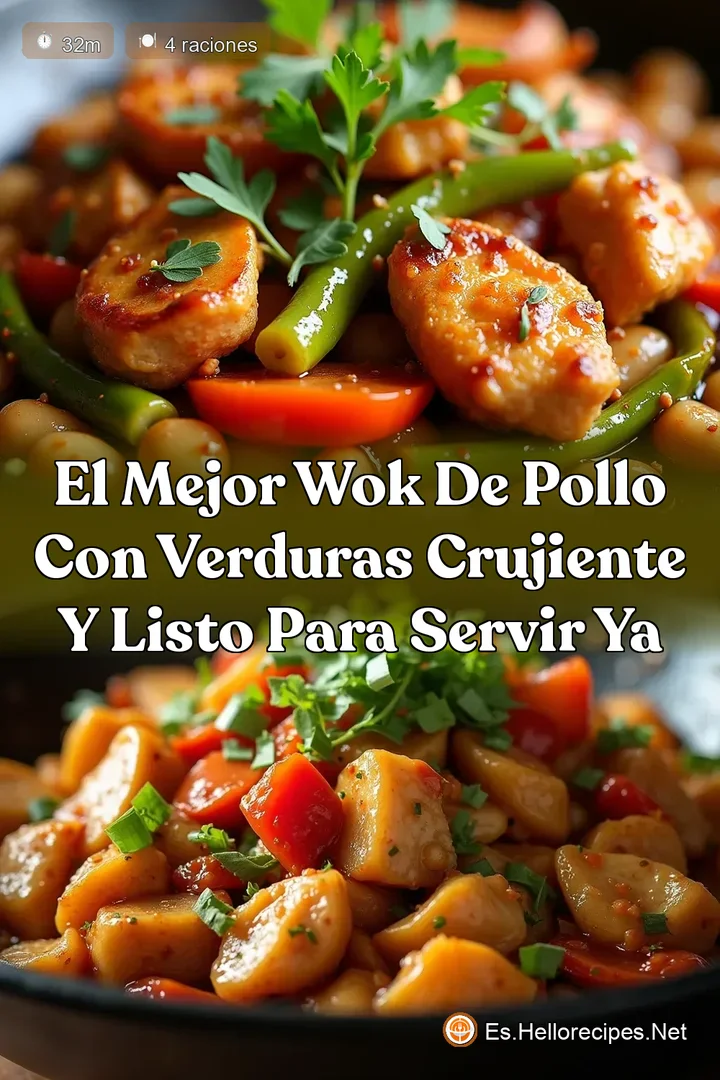 El Mejor Wok de Pollo con Verduras Crujiente y Listo para Servir Ya