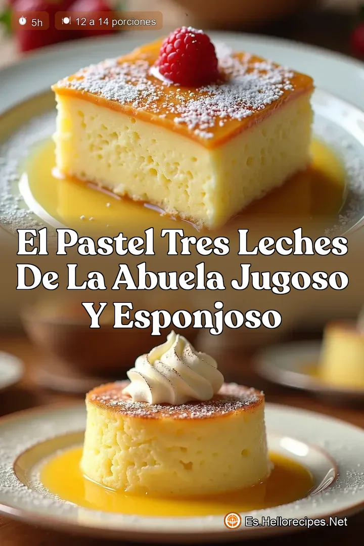 El Pastel Tres Leches de la Abuela Jugoso y Esponjoso