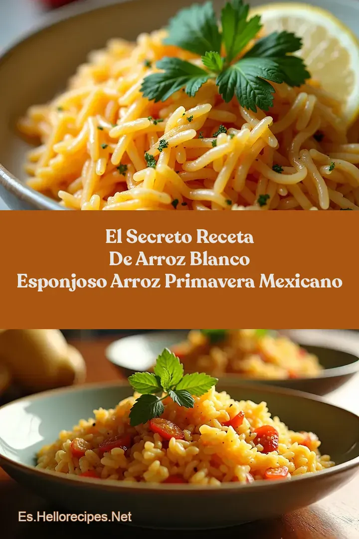 El Secreto Receta de Arroz Blanco Esponjoso Arroz Primavera Mexicano