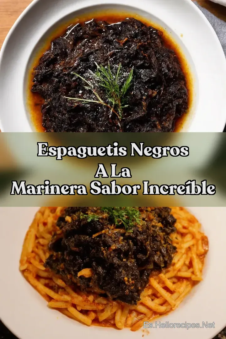 Espaguetis Negros a la Marinera Sabor Incre&iacute;ble