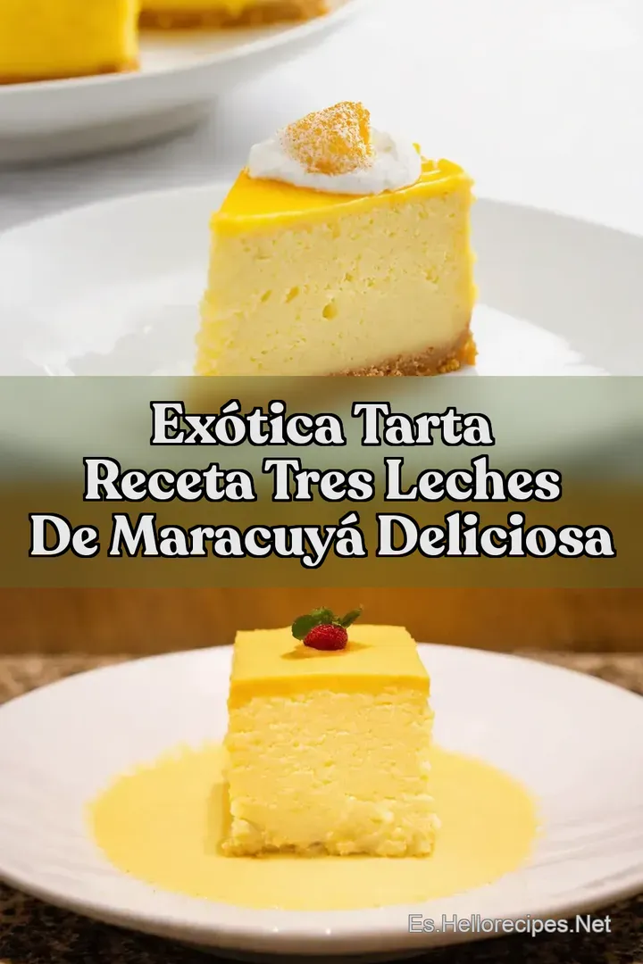 Ex&oacute;tica Tarta Receta Tres Leches de Maracuy&aacute; Deliciosa