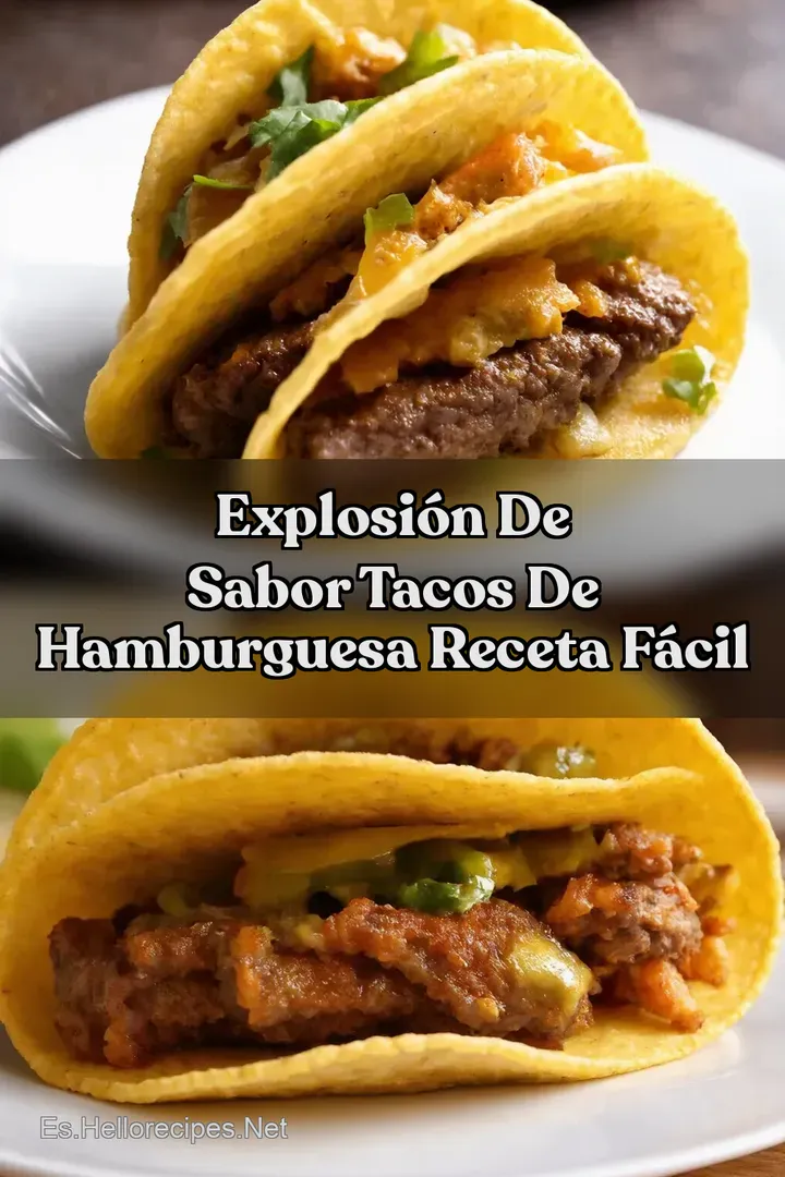 Explosi&oacute;n de Sabor Tacos de Hamburguesa Receta F&aacute;cil