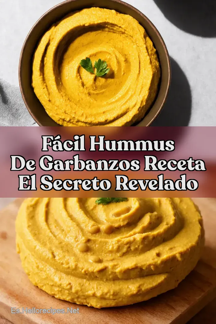 F&aacute;cil Hummus de Garbanzos Receta El Secreto Revelado
