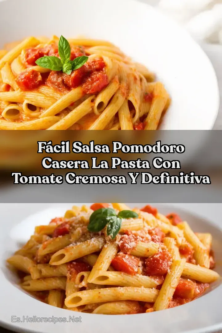 F&aacute;cil Salsa Pomodoro Casera La Pasta con Tomate Cremosa Y Definitiva