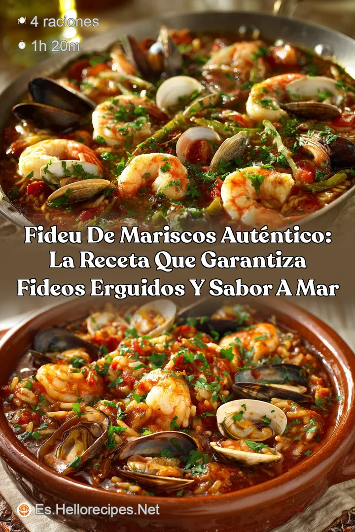 Fideu de mariscos aut&eacute;ntico: La receta que garantiza fideos erguidos y sabor a mar