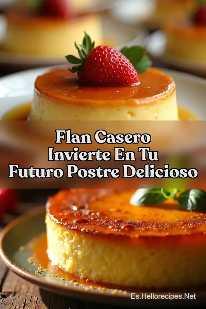 Flan Casero Invierte en tu Futuro Postre Delicioso