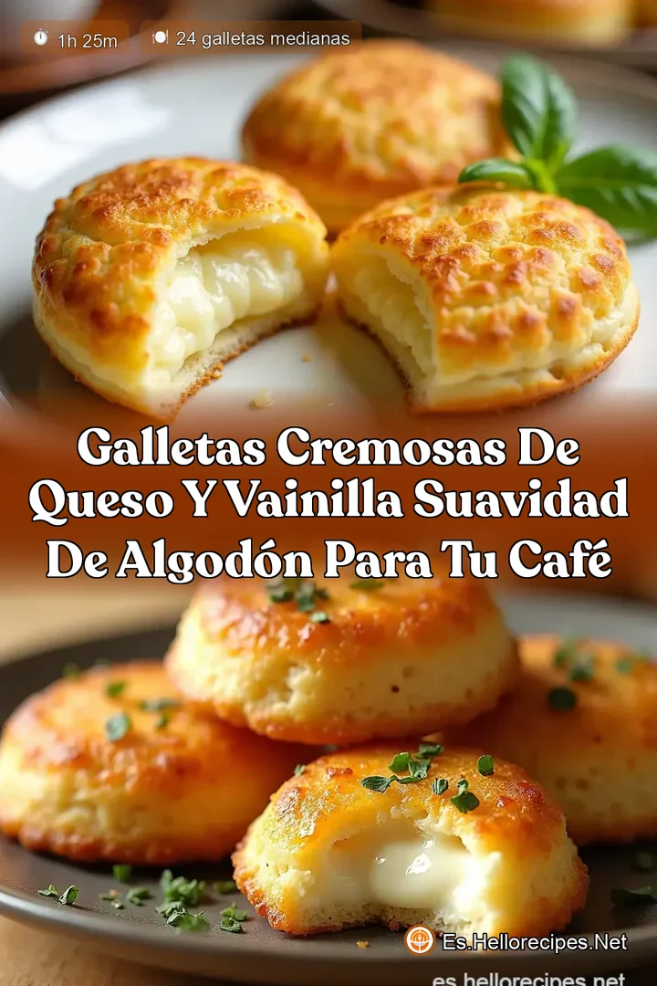 Galletas Cremosas de Queso y Vainilla Suavidad de Algod&oacute;n para tu Caf&eacute;
