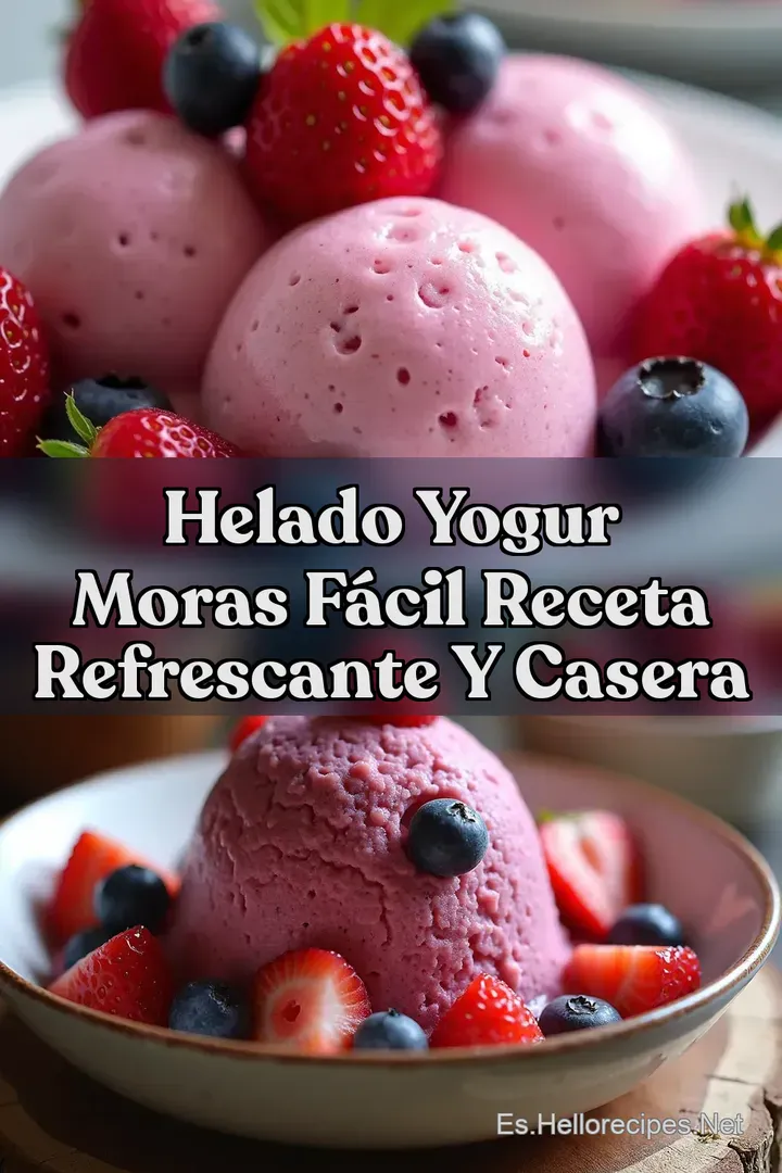 Helado Yogur Moras F&aacute;cil Receta Refrescante y Casera