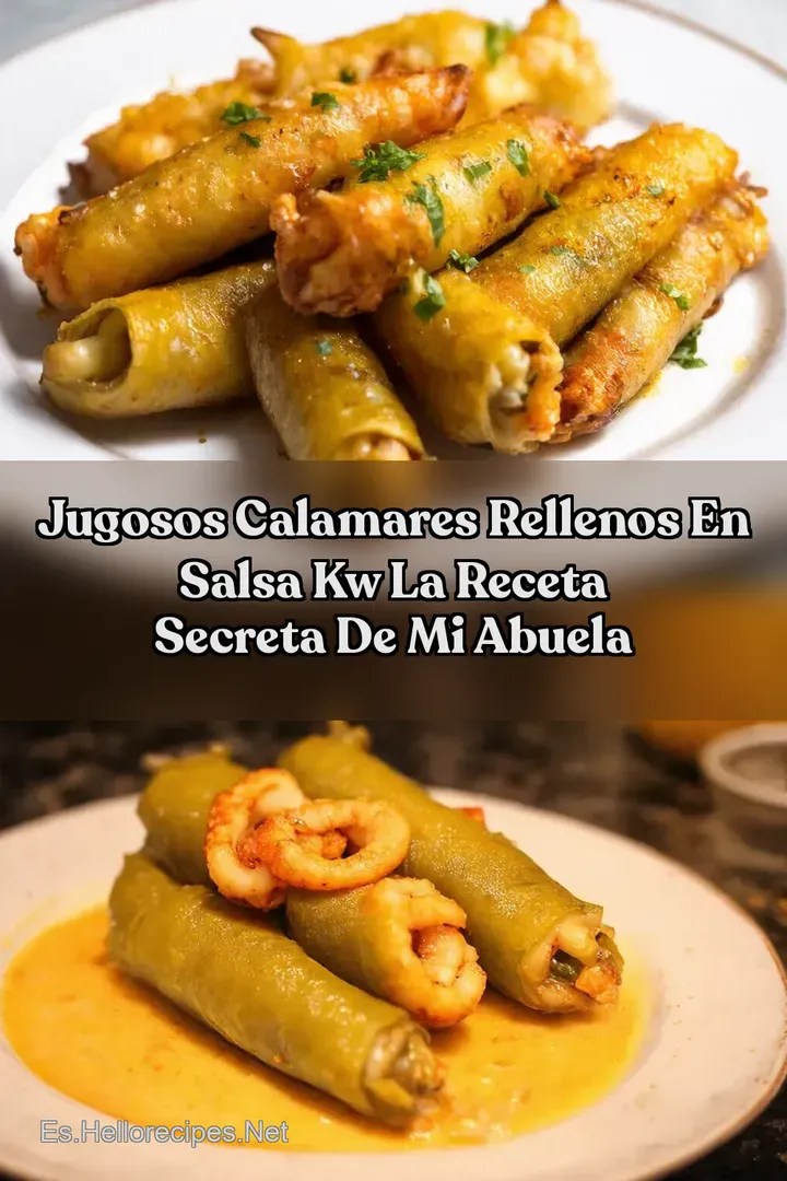 Jugosos calamares rellenos en salsa kw La receta secreta de mi abuela