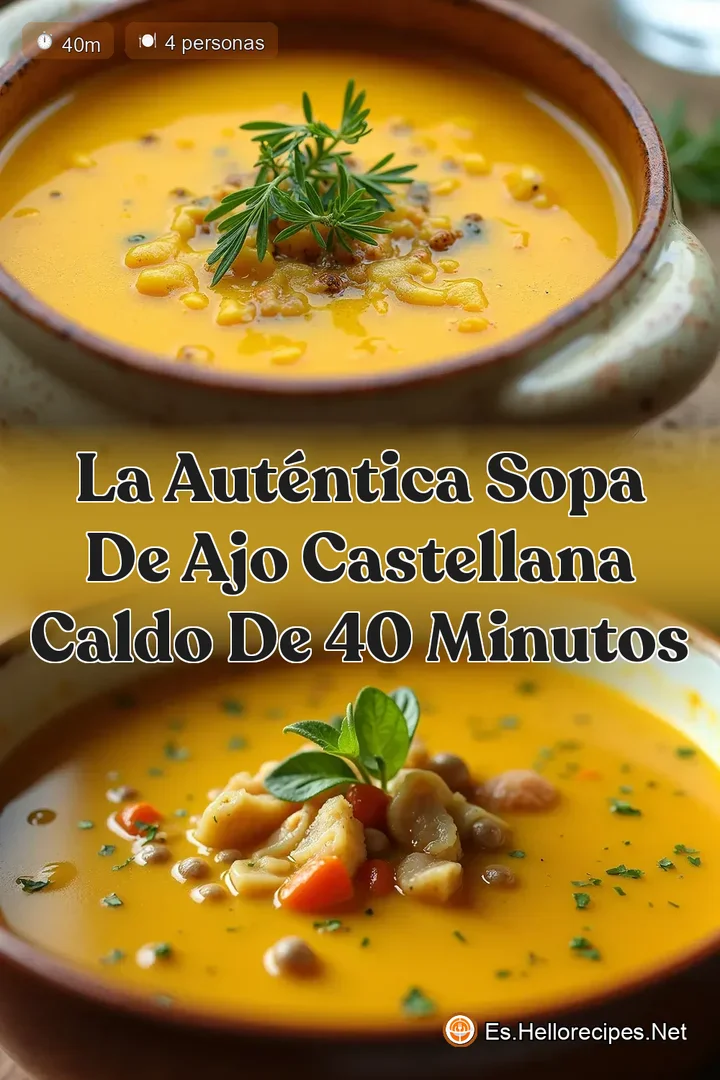 La Aut&eacute;ntica Sopa de Ajo Castellana Caldo de 40 Minutos