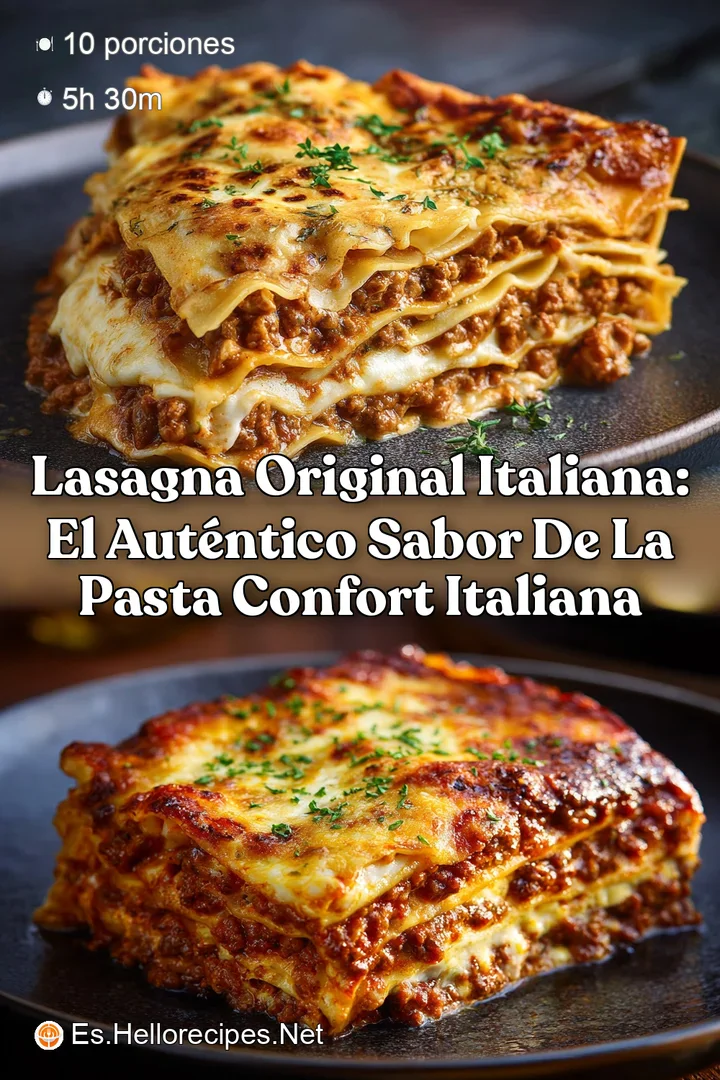 Lasagna Original Italiana: El aut&eacute;ntico sabor de la pasta confort italiana