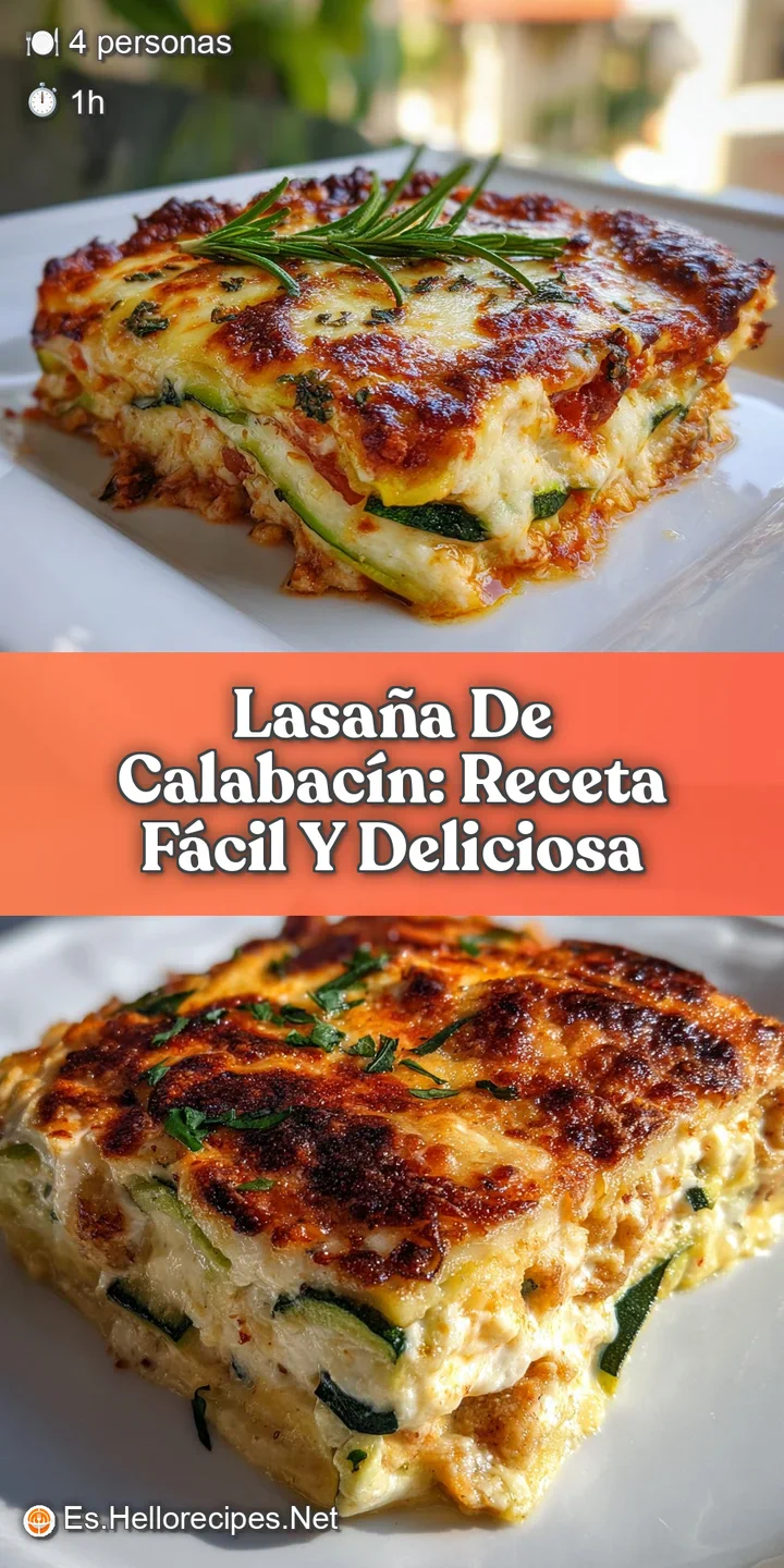 Close-up shows the creamy, browned cheese layers, vibrant sauce, and tender zucchini of this hot baked lasagna. Fresh and ...