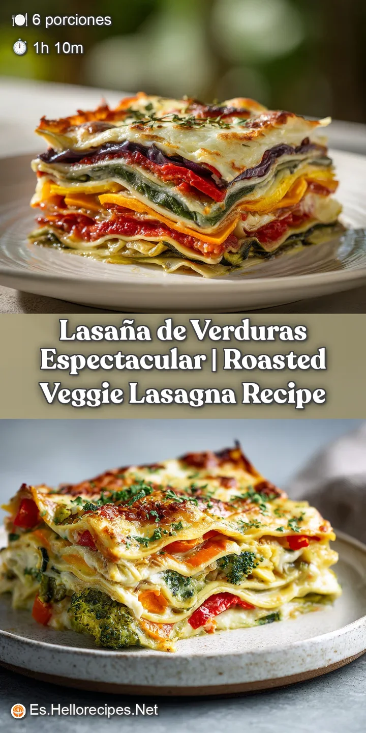Close-up of a delicious vegetable lasagna. Visible layers of tender vegetables, melted cheese, and creamy b&eacute;chamel sauce w...