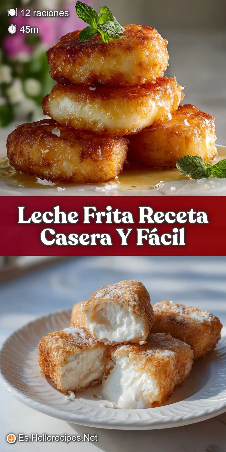 Close-up of crispy, golden edges and soft, creamy interior of leche frita, dusted with cinnamon, showcasing its irresistib...