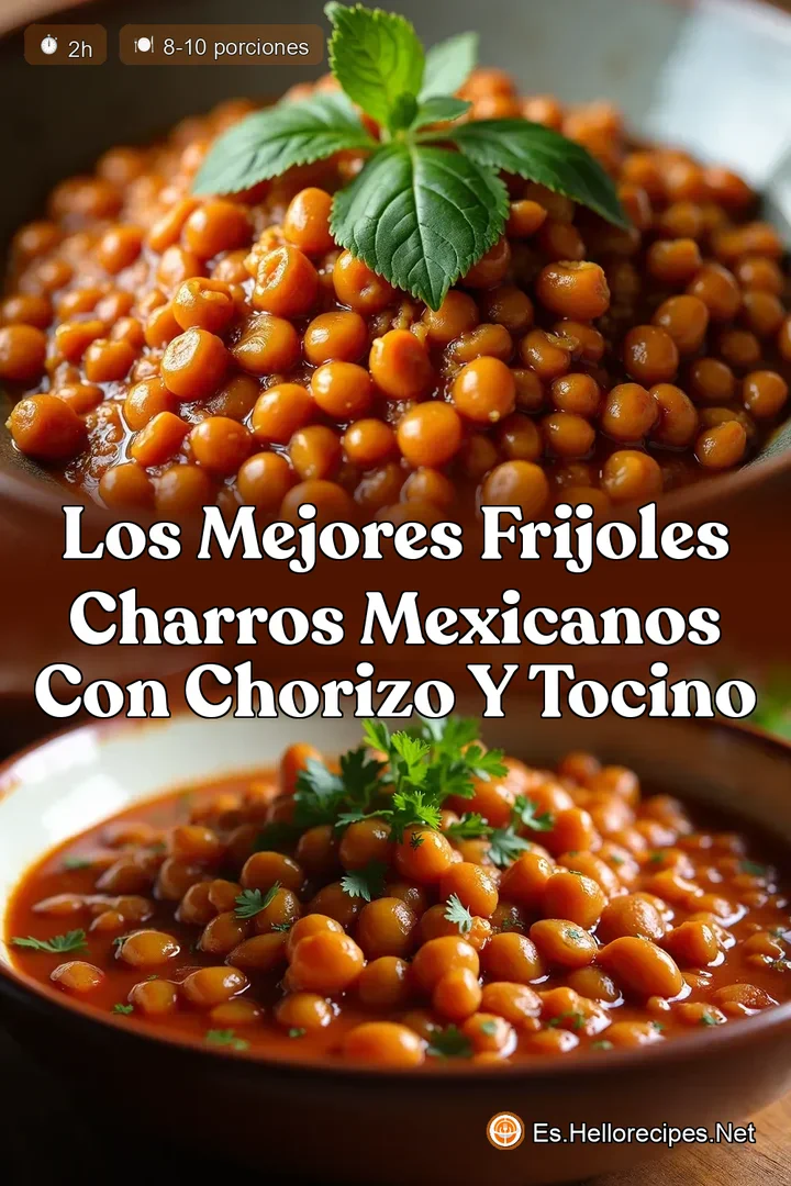 Los Mejores Frijoles Charros Mexicanos con Chorizo y Tocino