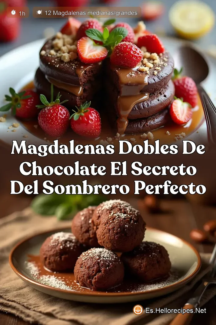 Magdalenas Dobles de Chocolate El secreto del Sombrero perfecto