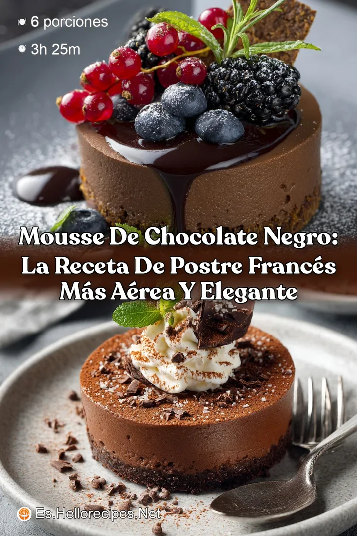 Mousse de chocolate negro: La receta de postre franc&eacute;s m&aacute;s a&eacute;rea y elegante