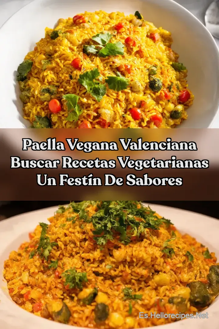 Paella Vegana Valenciana Buscar recetas vegetarianas Un Fest&iacute;n de Sabores