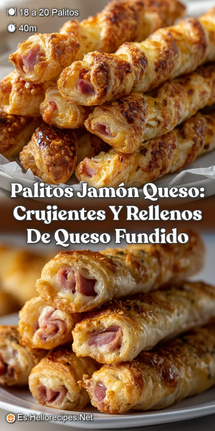 Palitos Jam&oacute;n Queso: Crujientes y Rellenos de Queso Fundido