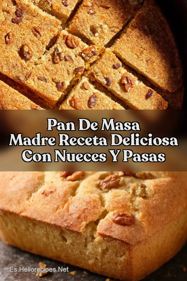 Pan de Masa Madre Receta Deliciosa Con Nueces y Pasas