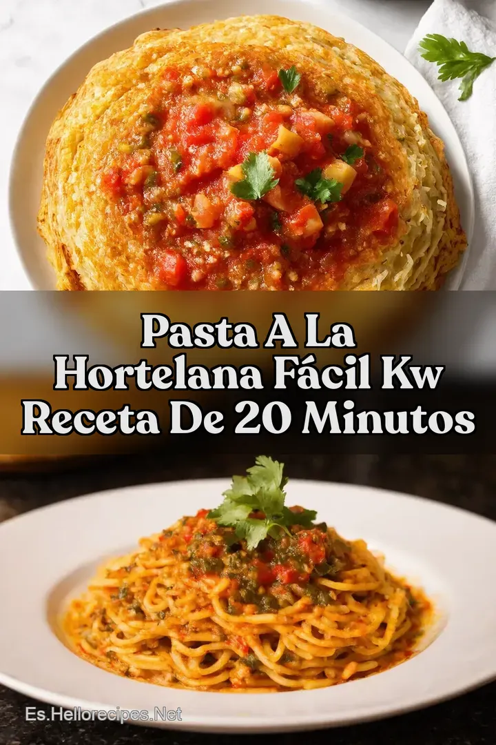 Pasta a la Hortelana F&aacute;cil kw Receta de 20 Minutos