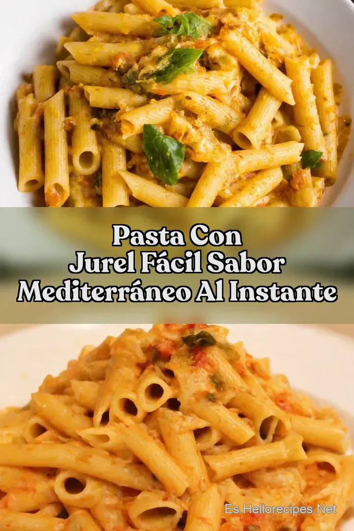 Pasta con Jurel F&aacute;cil Sabor Mediterr&aacute;neo al Instante