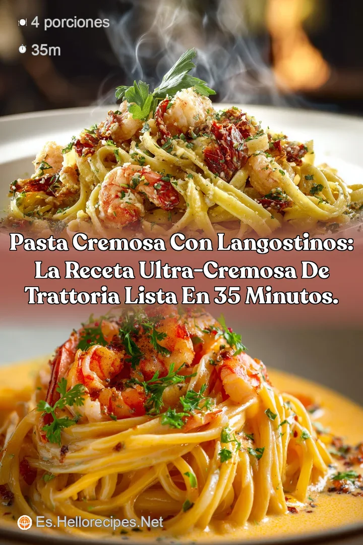 Pasta Cremosa con Langostinos: La receta ultra-cremosa de trattoria lista en 35 minutos.