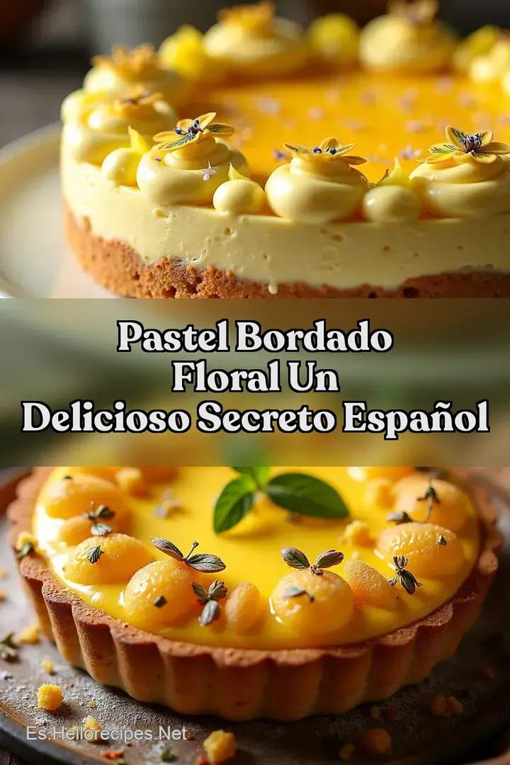 Pastel Bordado Floral Un Delicioso Secreto Espa&ntilde;ol