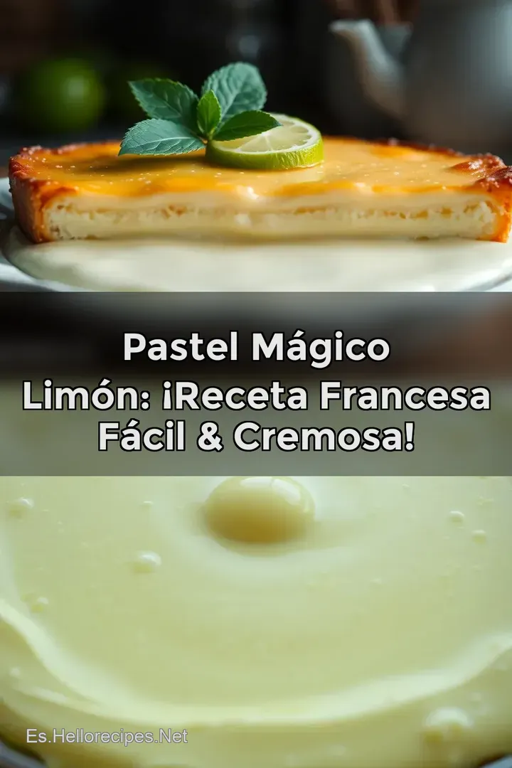 Pastel M&aacute;gico Lim&oacute;n: &iexcl;Receta Francesa F&aacute;cil & Cremosa!